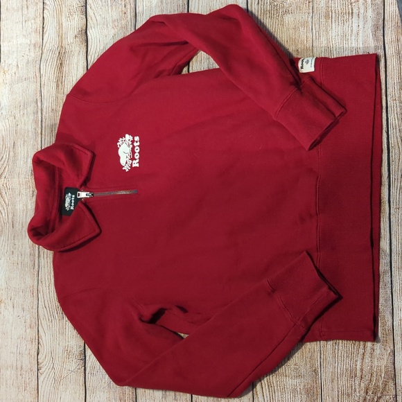 Roots Size Small Quarter Zip Up Sweatshirt - Picture 1 of 5